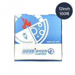 무료배송 /바른생활 피자박스 4각 12인치 (100매)
