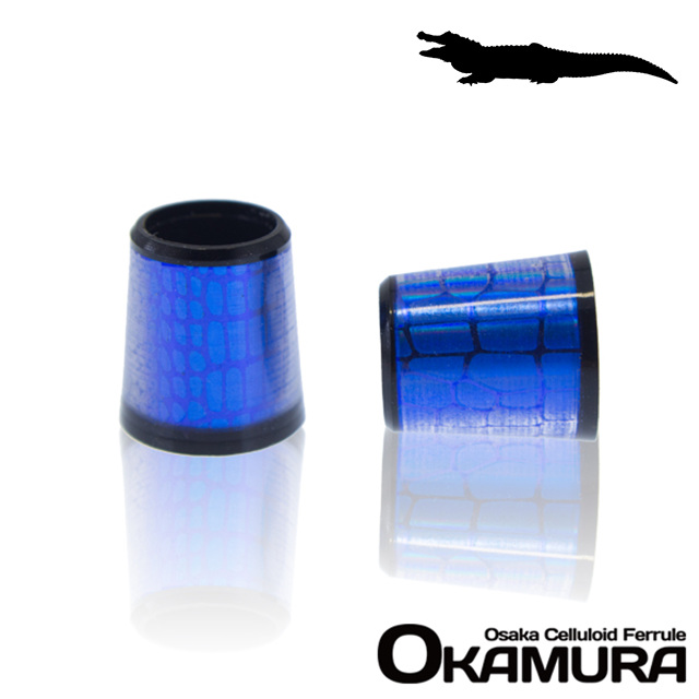 오카무라 카이만 셀룰로이드페럴 OKAMURA [HI-36-17 Deep Blu-4 Holo Blue] 9.3mm x 13.8mm x 15.0mm