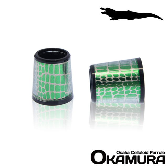 오카무라 카이만 셀룰로이드페럴 OKAMURA [HI-36-33 SIL-5 GREEN] 9.3mm x 13.8mm x 15.0mm