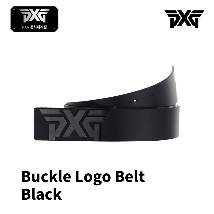 PXG 버클 로고 벨트 블랙 Buckle Logo Belt Black