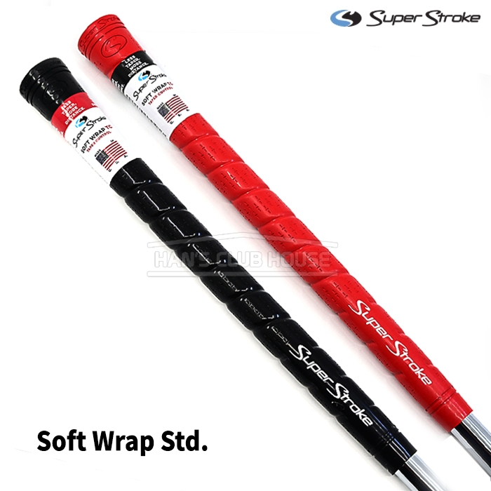 슈퍼 스트로크 SUPER STROKE Soft Wrap Standard 소프트 랩 그립 [RED,BLACK]