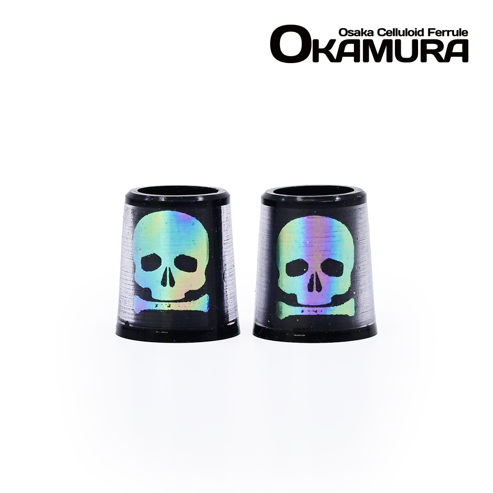 오카무라 OKAMURA Black base Skull Aurora 셀룰로이드 우드용 페럴 [HW-20-01] 